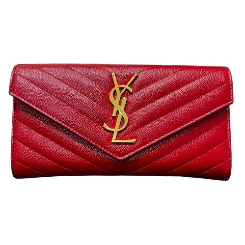 イブサンローラン 長財布 赤 レッド YVES SAINT LAURENT YSL SAINT LAURENT サンローラン 長財布 レッド - メルカリ