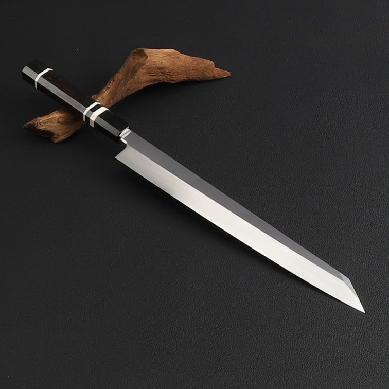 初売り特別セット 刺身包丁 切付柳刃包丁 尺（刃渡り300mm）黒檀鞘付き