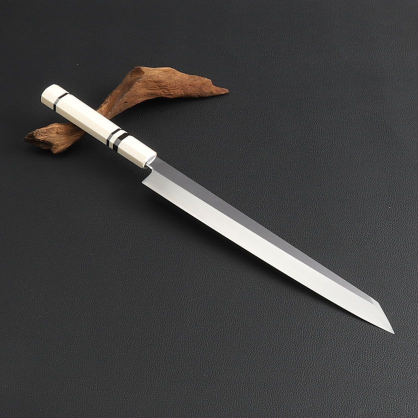 初売り特別セット 刺身包丁 切付柳刃包丁 尺（刃渡り300mm）黒檀鞘付き