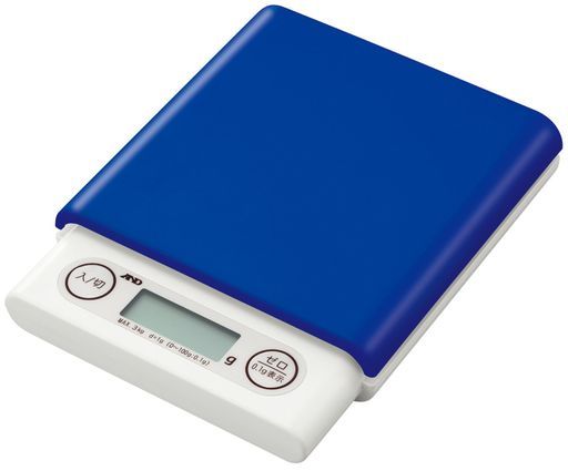 A&Dデジタルホームスケール3kgブルーUH-3201-BLはるかに小さいひょう量:3000g最小表示:0.1g(0.5~100g)/1g(2~3000g)はるかに大きい