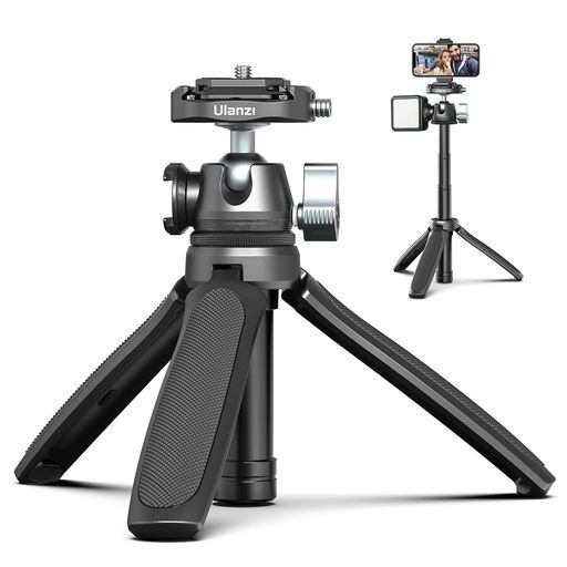 ULANZIMT-46F38クイックシュー三脚カメラ三脚3段伸縮卓上三脚ミニ三脚