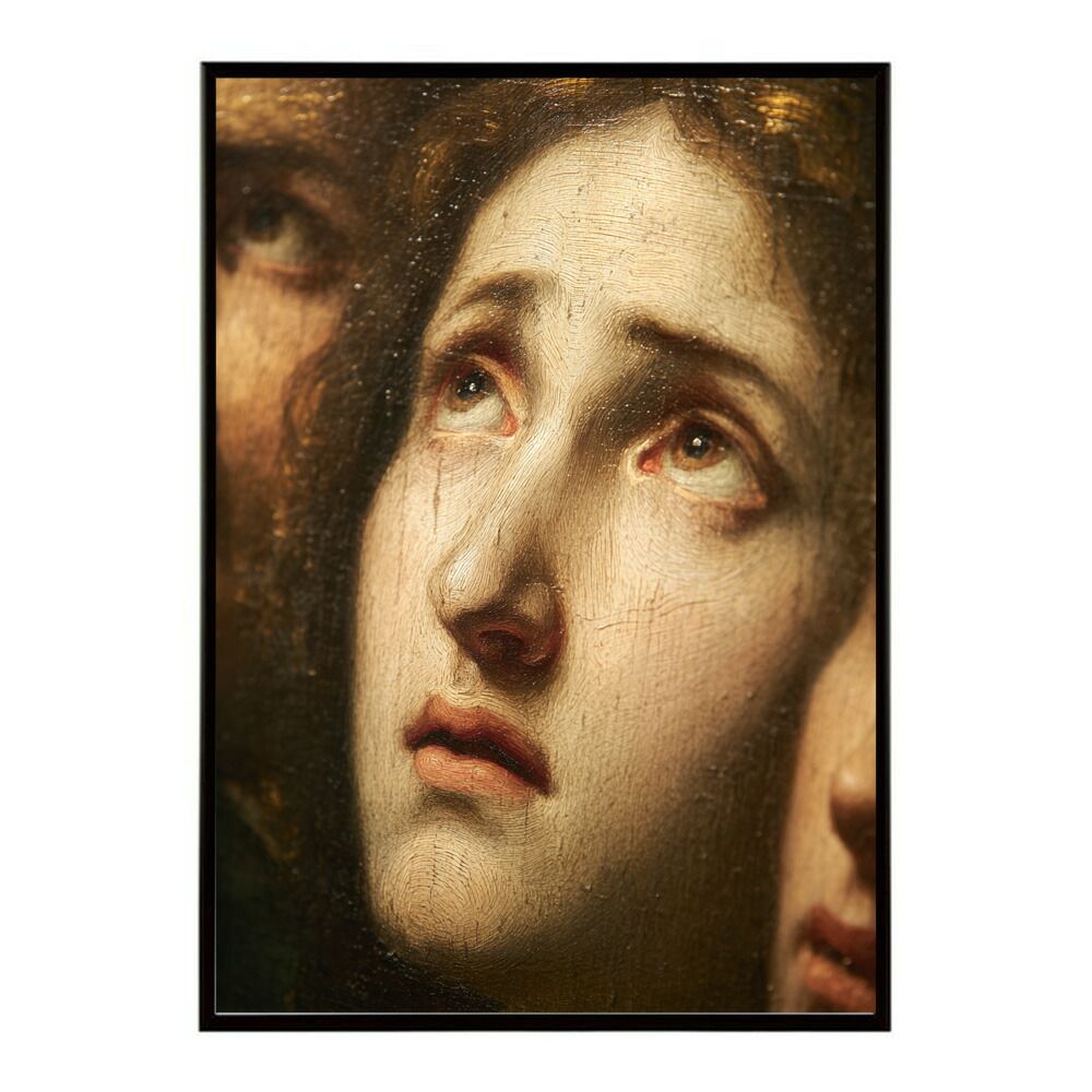 【A3サイズ（約30×42cm）】【lm-poster-6888】【フレーム付き】肖像画 ポスター ヨーロッパ 絵画風 女性 男性 家族 日常風景 アンティーク レトロ 油絵 アート 壁掛け おしゃれ リビング インテリア  お洒落 特大 大きい