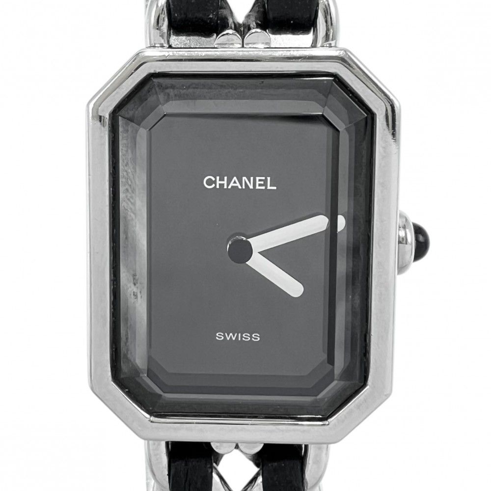 シャネル 腕時計 レディース プルミエールL ウォッチ 電池式 黒文字盤