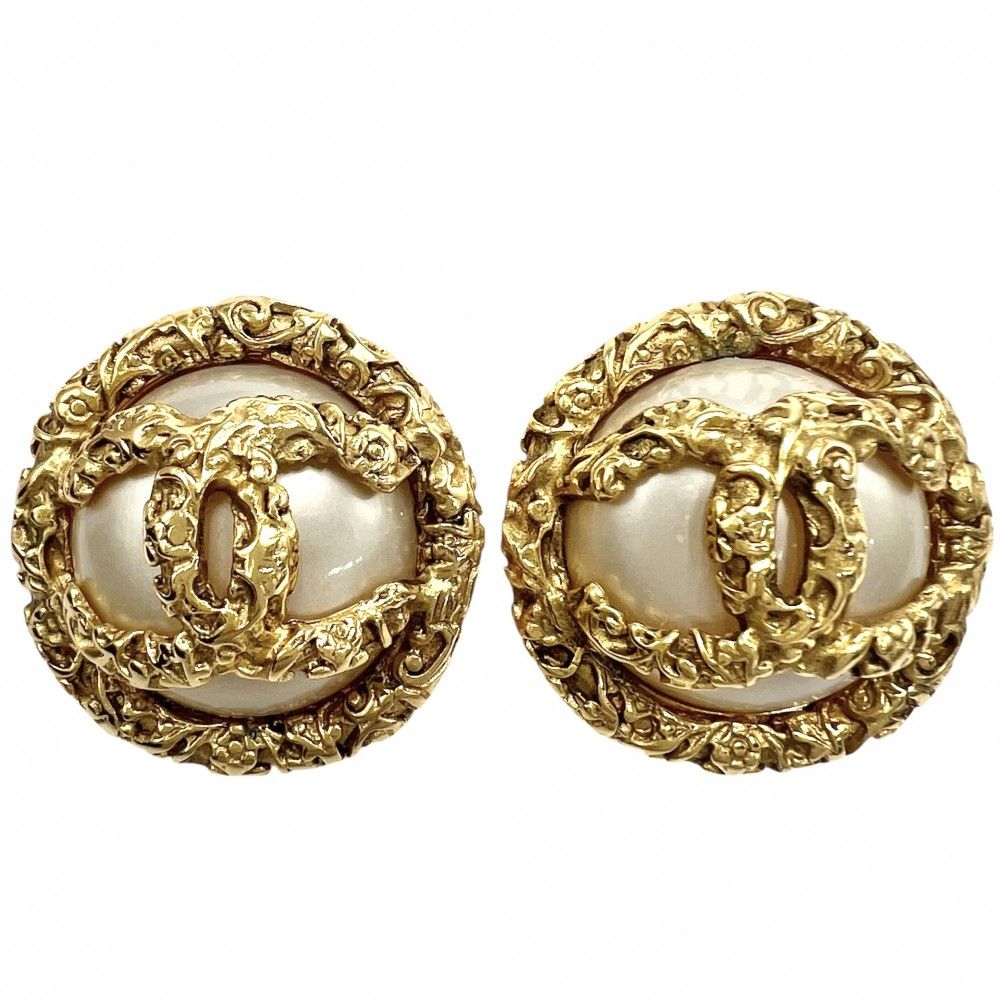 シャネル イヤリング レディース ラウンド アクセサリー ヴィンテージ