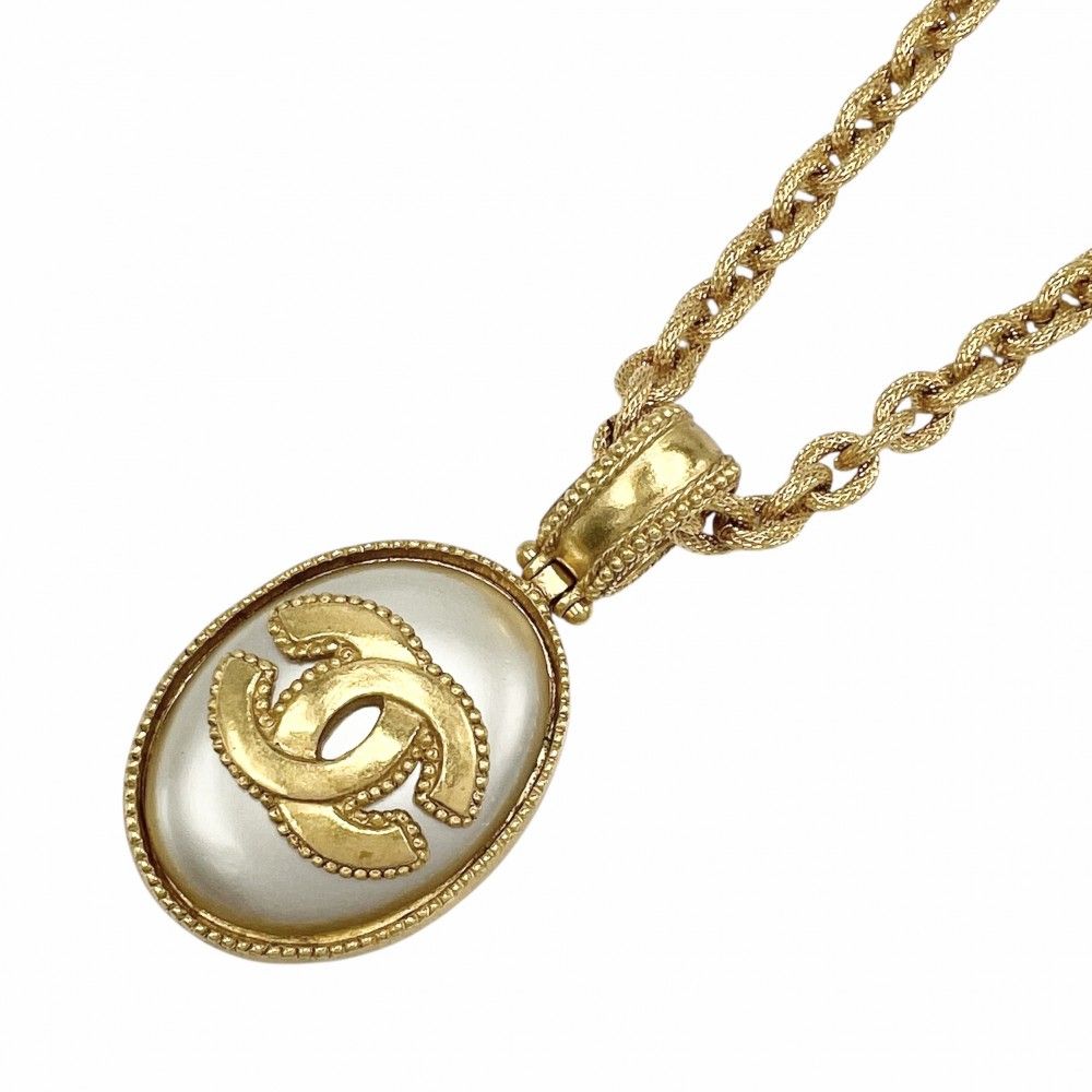 シャネル ネックレス レディース ココマーク オーバル ロング