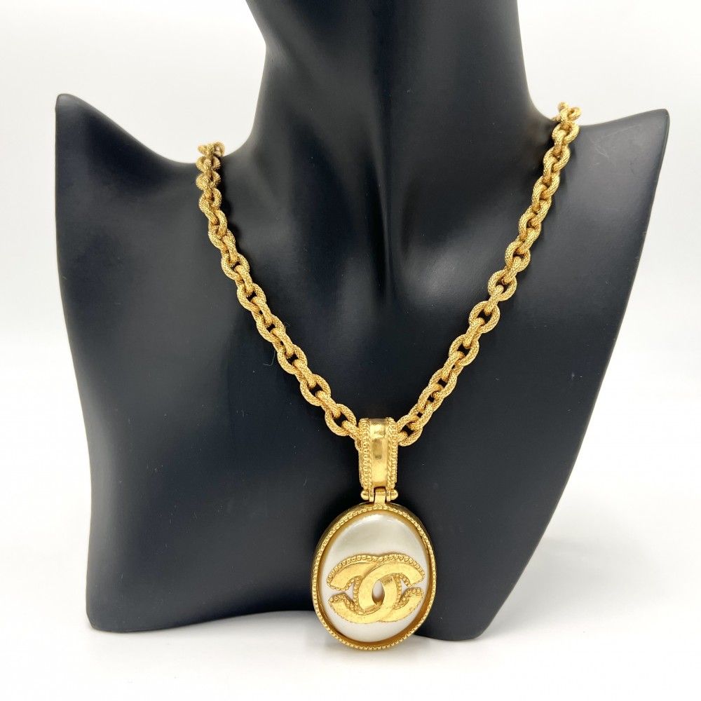 シャネル ネックレス レディース ココマーク オーバル ロング