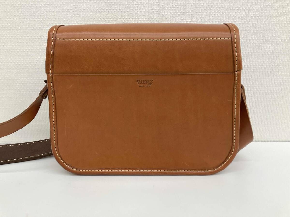 HERZ ヘルツ ギボシ留め ショルダーバッグ キャメル - メルカリ