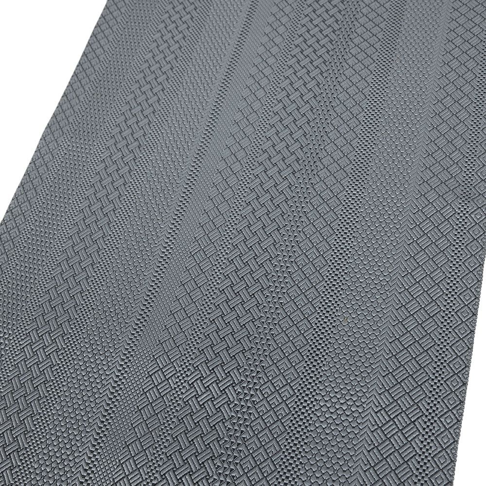 博多織 名古屋帯 小森草木染工房 ジャバラ紋 正絹 グレー 長尺 仕立て