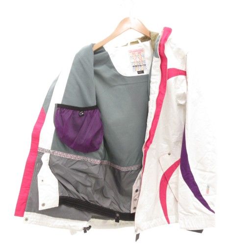 エスティボ ESTIVO スノーボードウェア 中綿ジャケット L フード 白