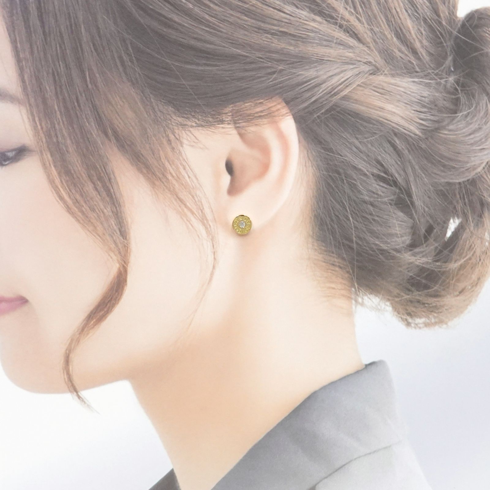 TIFFANY&Co. ティファニー 1837 サークル ダイヤモンド ピアス K18YG