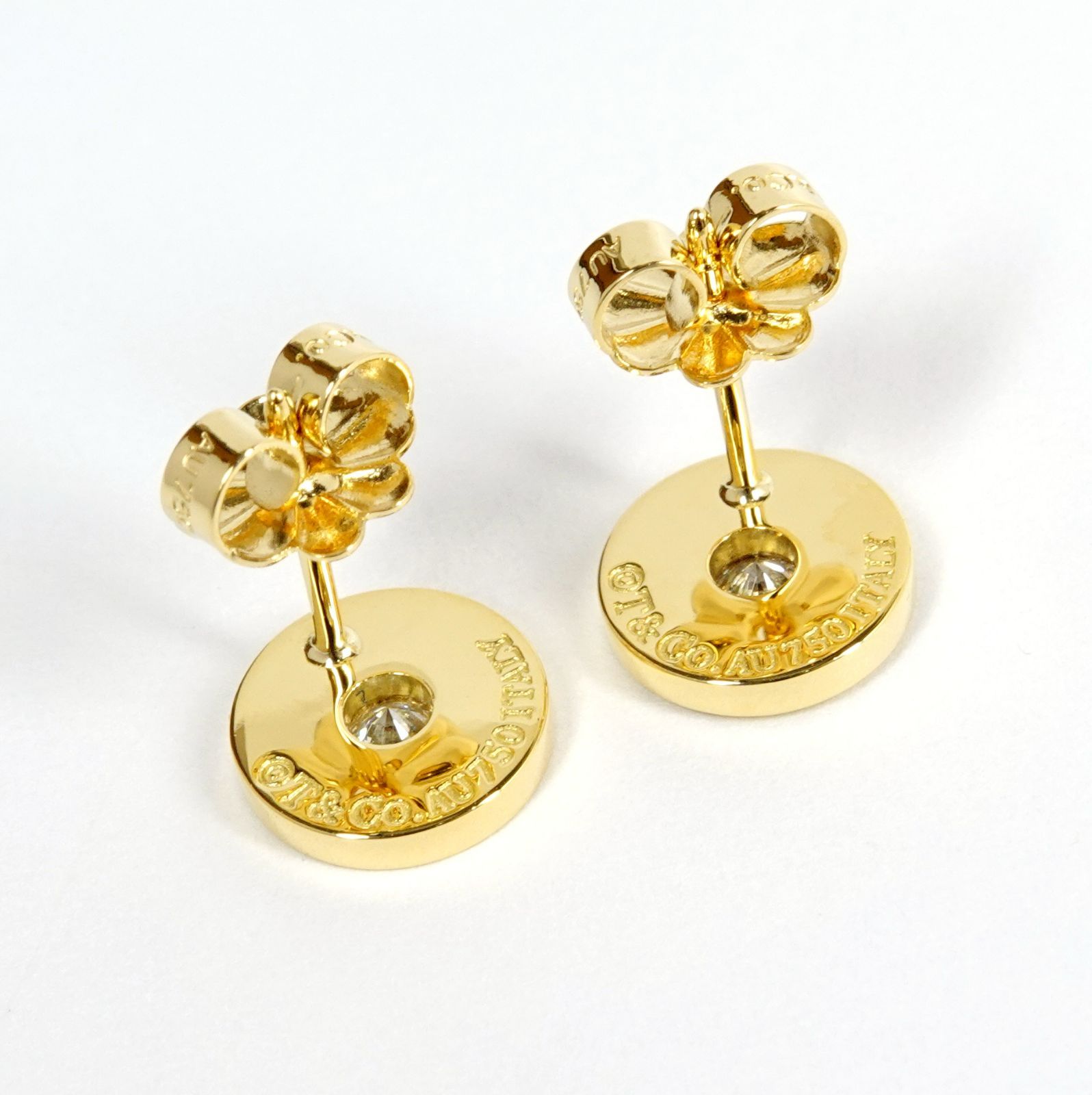 TIFFANY&Co. ティファニー 1837 サークル ダイヤモンド ピアス K18YG