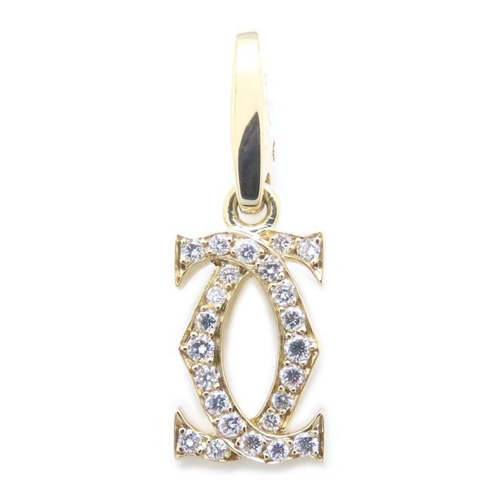 CARTIER カルティエ 2C チャーム ペンダントトップ ダイヤモンド K18YG