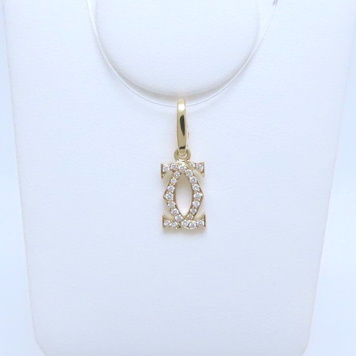 CARTIER カルティエ 2C チャーム ペンダントトップ ダイヤモンド K18YG