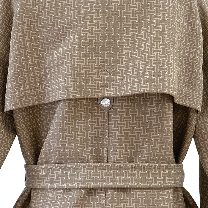 極美品】HERMES エルメス モザイクトレンチコート 2024SS シグネチャー