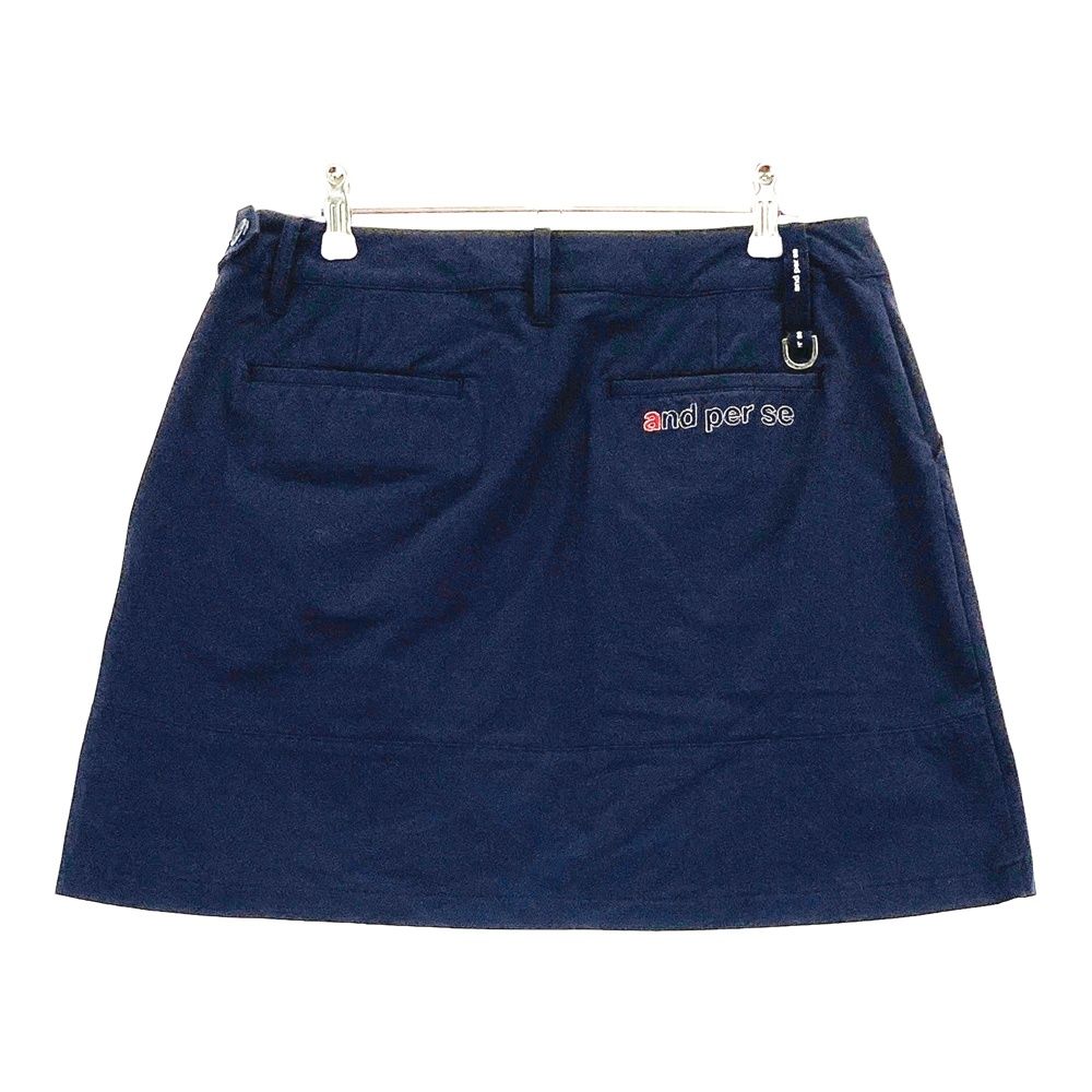 サイズ：LL AND PER SE アンパスィ ストレッチスカート ロゴ刺繍