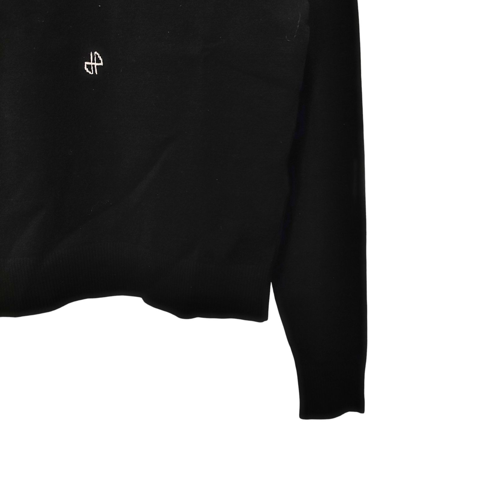 PATOU ブラックロゴ入りセーター PATOU パトゥ ロゴ クルーネック 長袖 ニット セーター 22A KN110-8045