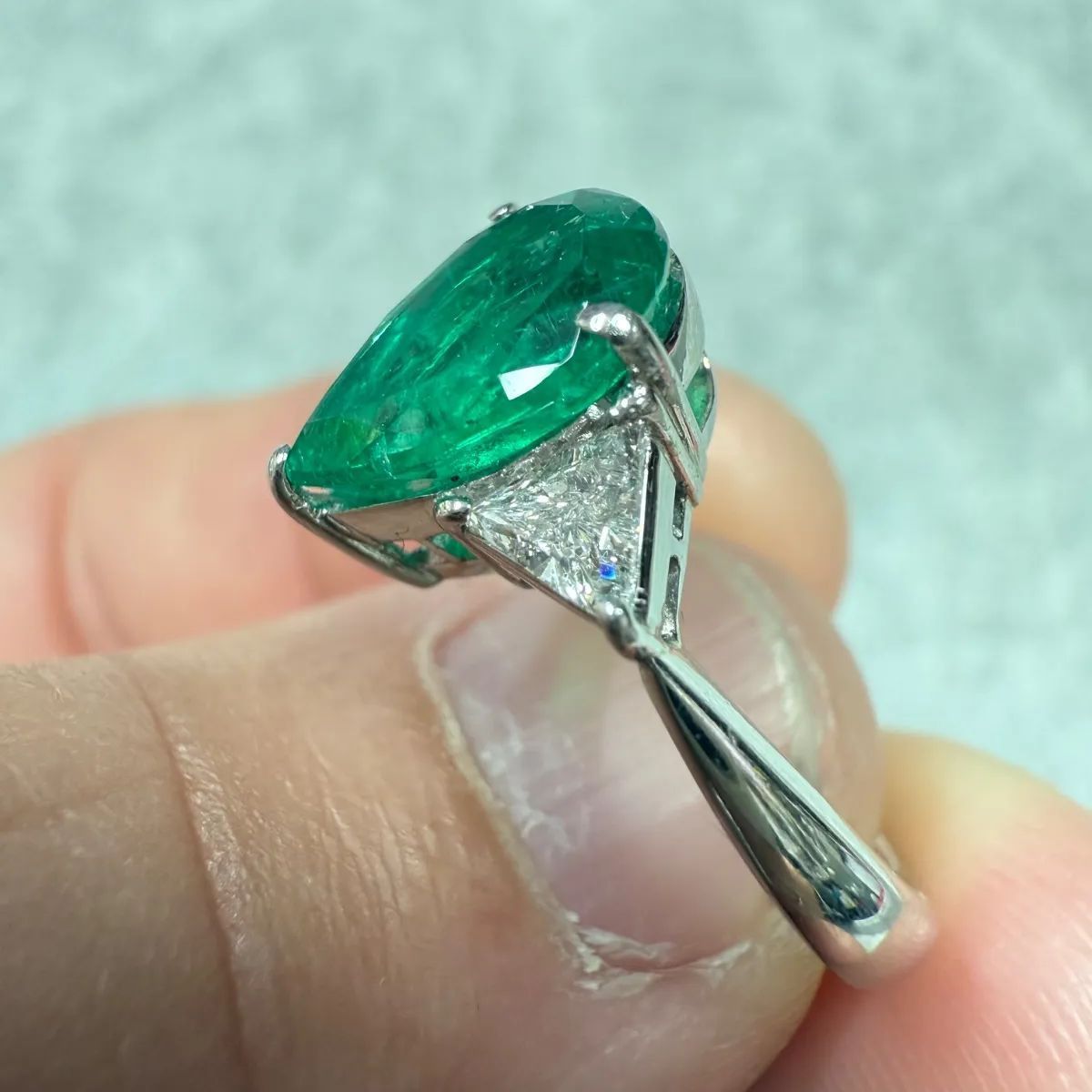 特選】大粒 ダイヤモンド ルビー リング 指輪 ハート 2.879ct K18YG 18 
