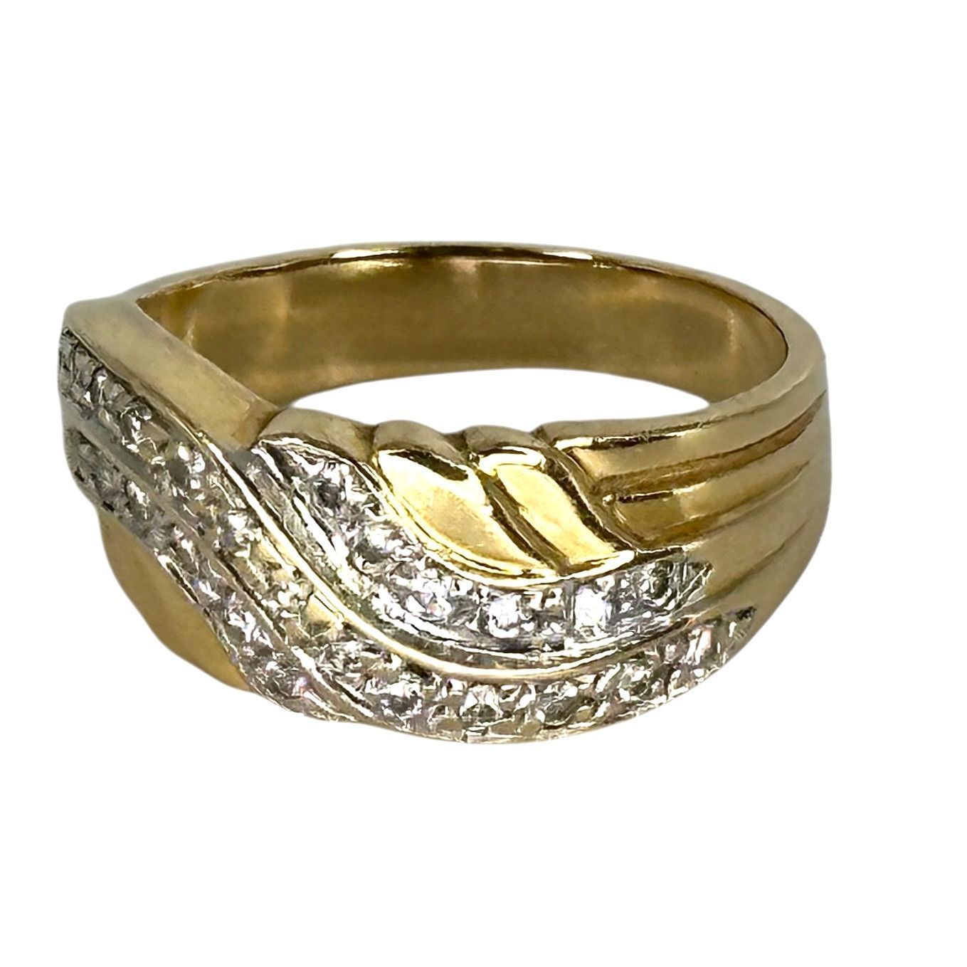 K18 リングユーズド品（中古） 9号 K18 リング 5.1g D0.25ct 9号 レディース アクセサリー ジュエリー