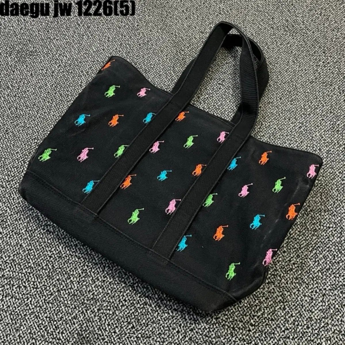 ポロラルフローレン ブラック マルチ ポニー トートバッグ 1226 - メルカリ