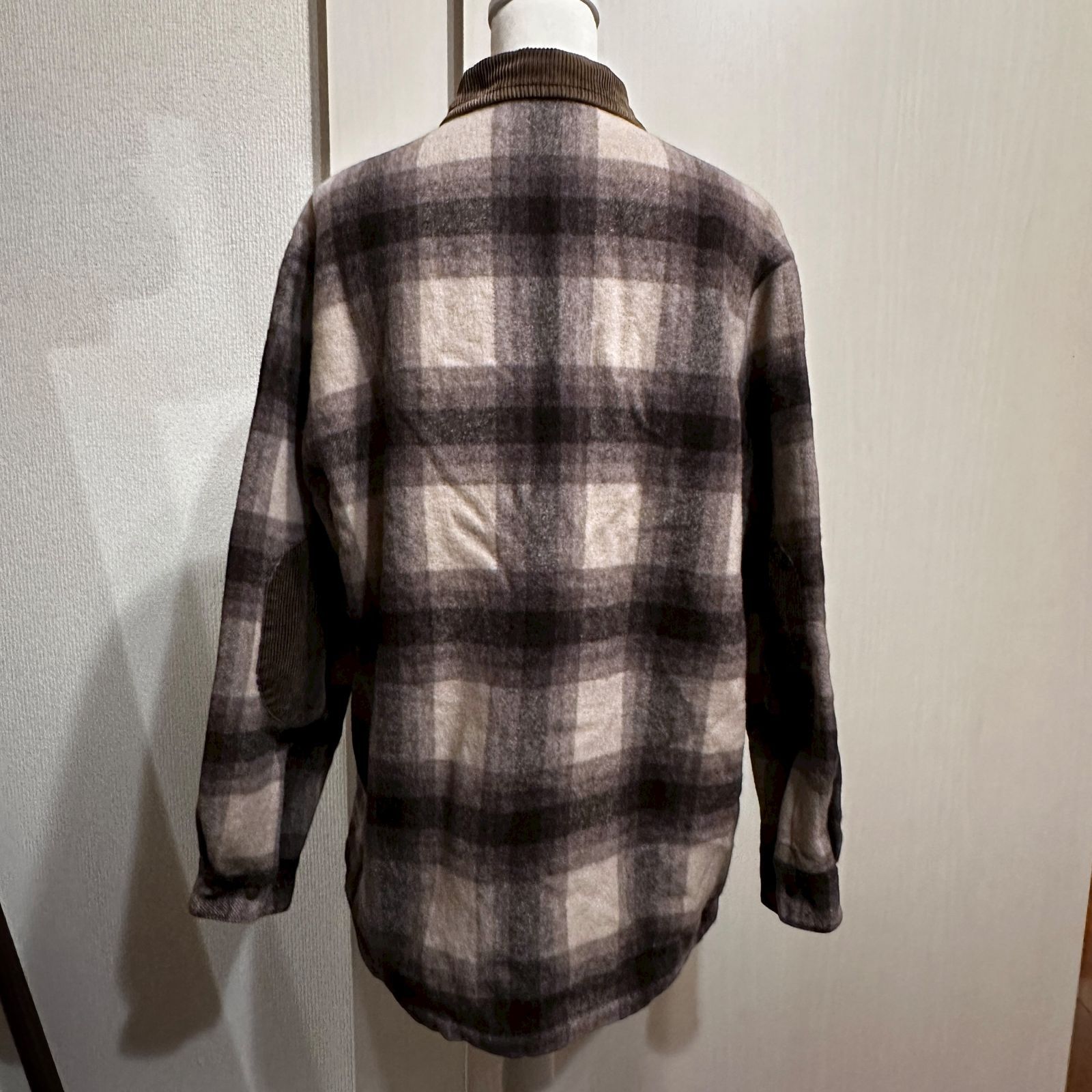 CHAPS Ralph Lauren ダウンジャケット チェック ブラウン系 サイズL 