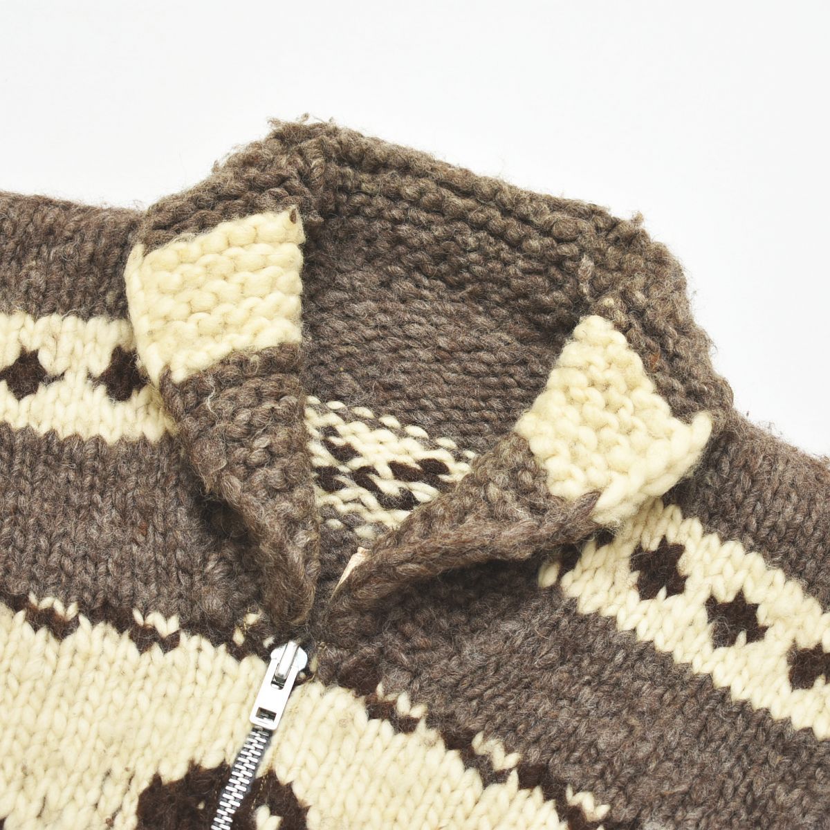 90s ヴィンテージ カナダ製 ピュア ヴァージン ウール カウチン ニット