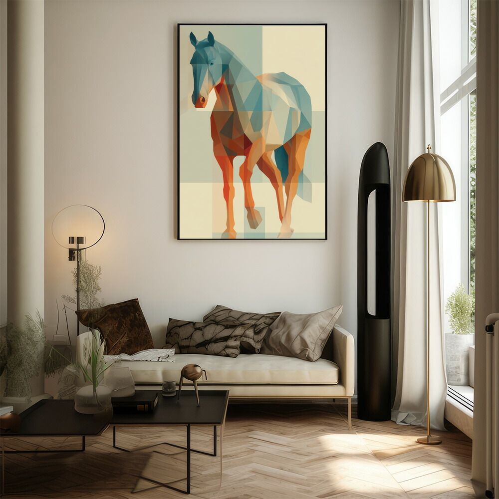 A1サイズ（約59x84cm）】【lm-poster-7276】【フレーム付き】馬 ホース