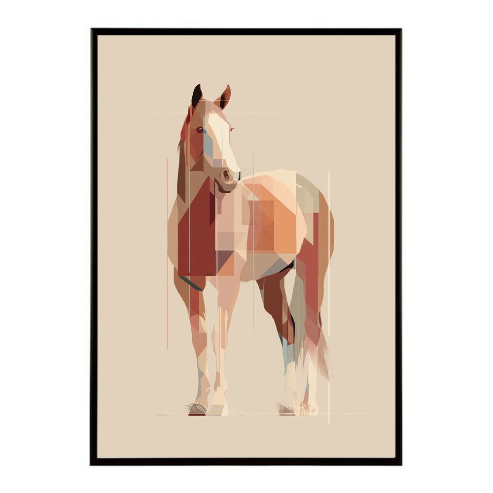A2サイズ（約42x59cm）】【lm-poster-7289】【フレーム付き】馬 ホース