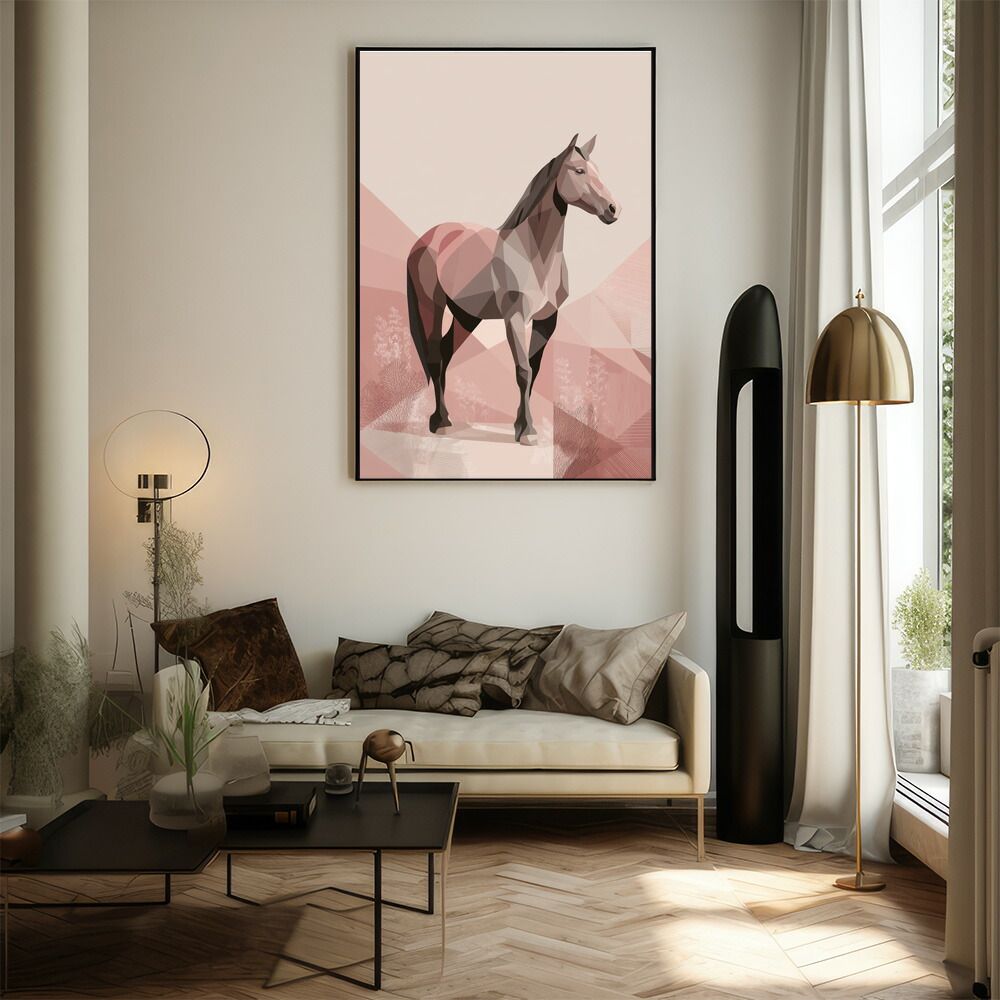 A0サイズ（約84x119cm）】【lm-poster-7292】【フレーム付き】馬