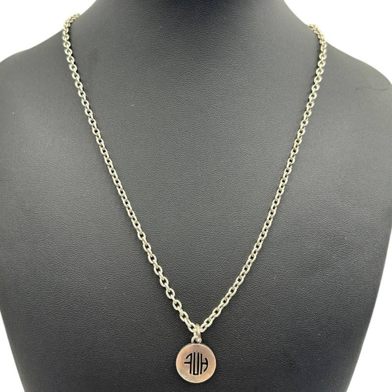 HUF ハフ メダル型 ペンダント トップ ネックレス シルバー - メルカリ