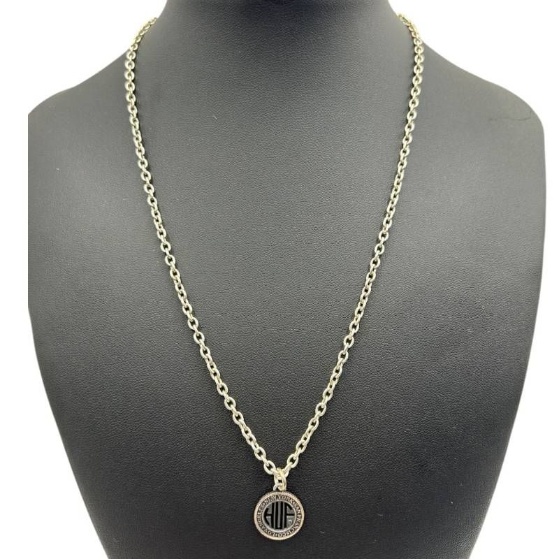 hufシルバーロゴペンダントネックレス 美品 完売必須【ハフ】シルバー ネックレス 記念コイン (HUF/ネックレス