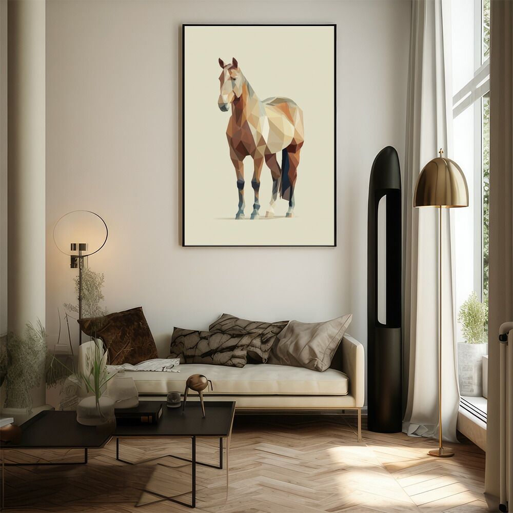 A1サイズ（約59x84cm）】【lm-poster-7744】【フレーム付き】馬 ホース