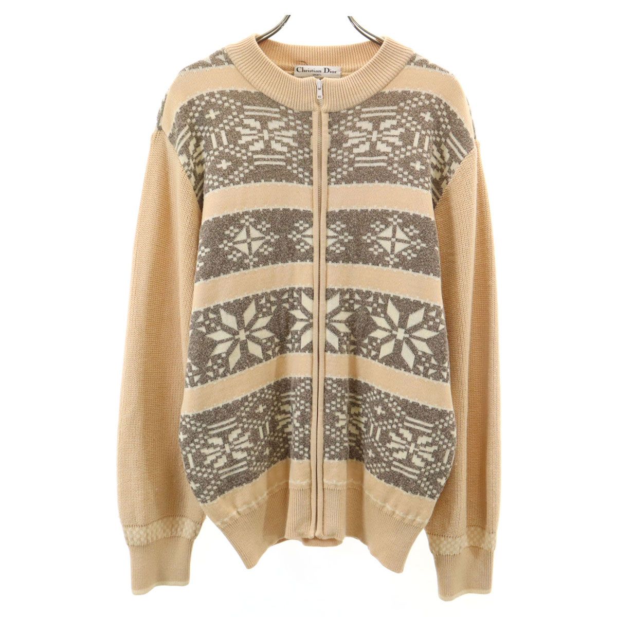 Christian Dior クリスチャンディオール ニットジャケット L 総柄 Christian Dior SPORTS クリスチャンディオールスポーツ 90s オールド