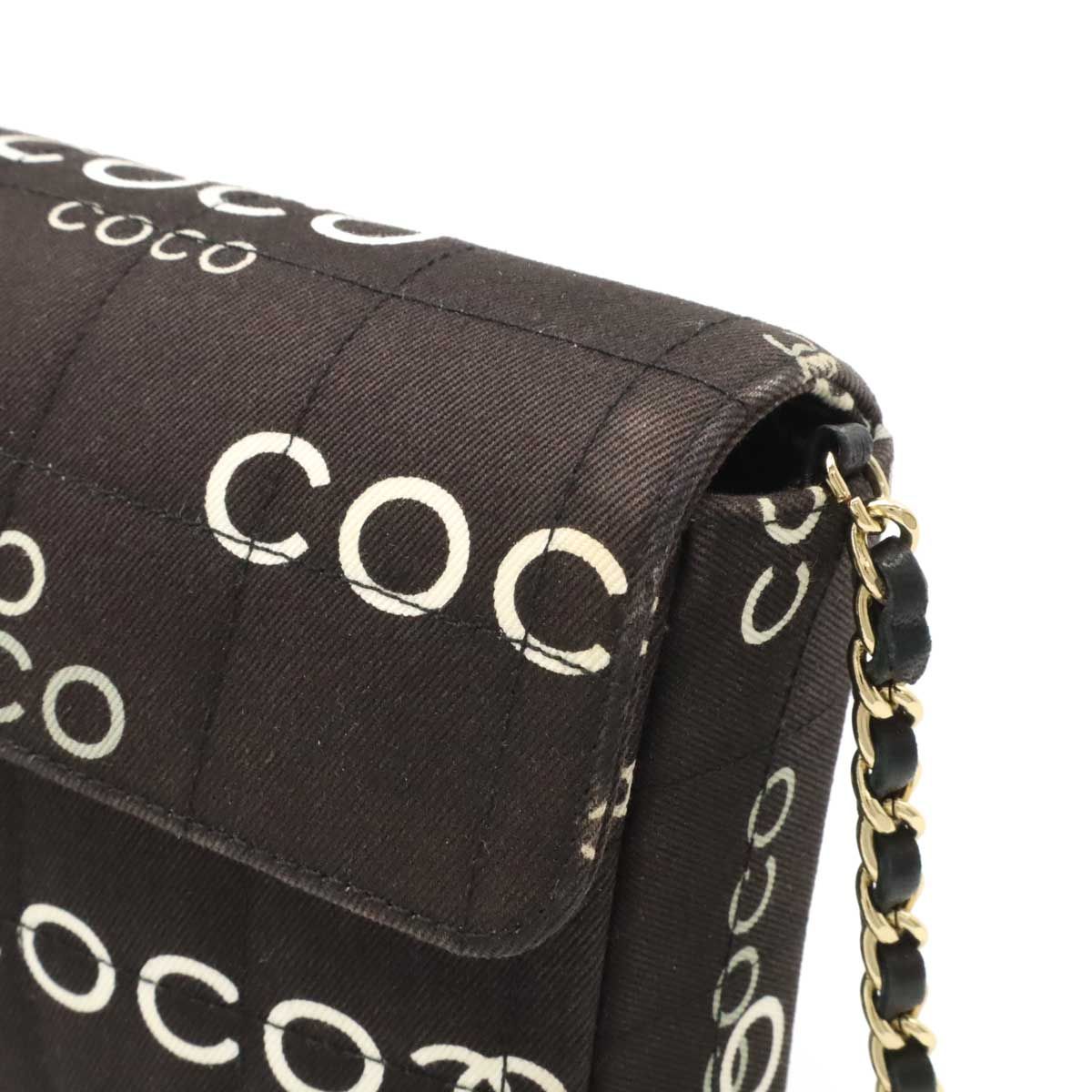 CHANEL シャネル チョコバー COCOプリント チェーンショルダー 