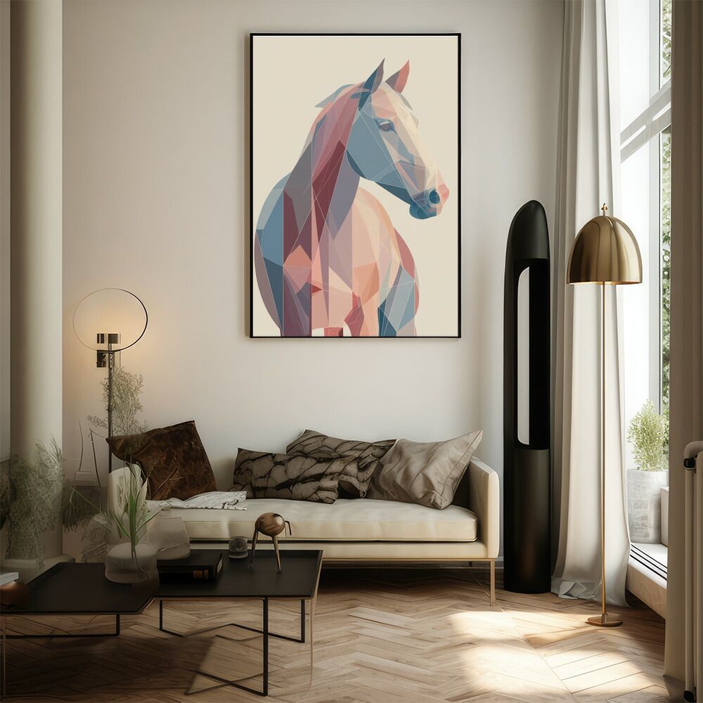B1サイズ（約73x103cm）】【lm-poster-7348】【フレーム付き】馬