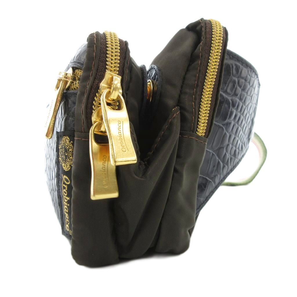 オロビアンコ OROBIANCO ボディバッグ ウエスト ロゴ クロコダイル型