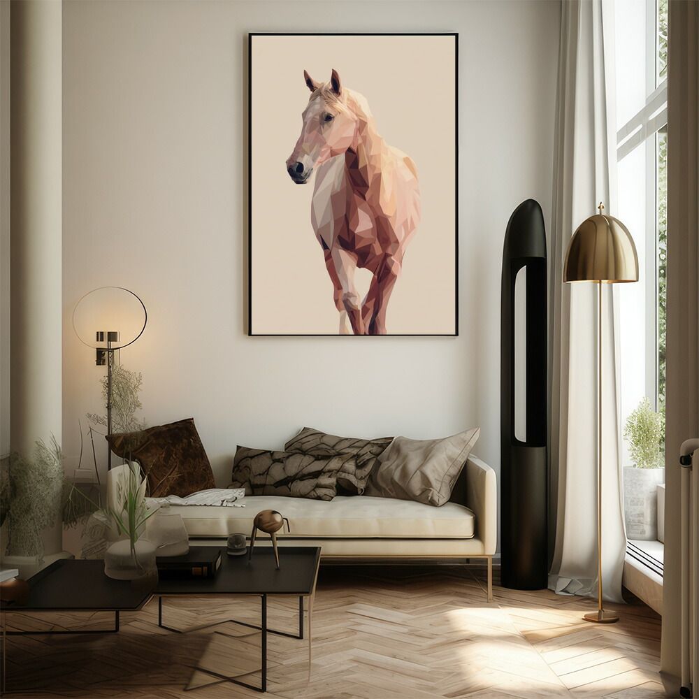 A1サイズ（約59x84cm）】【lm-poster-7343】【フレーム付き】馬 ホース