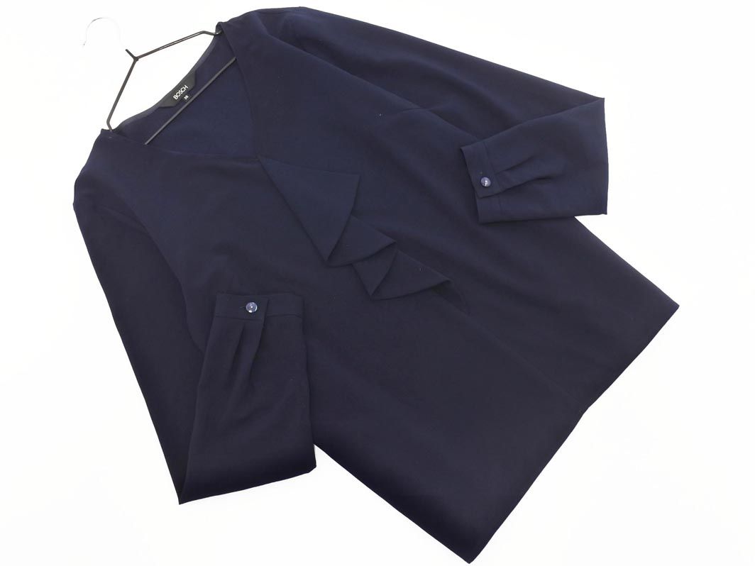 BOSCH ボッシュ フリル ブラウス シャツ size38/濃紺 ◇□ レディース