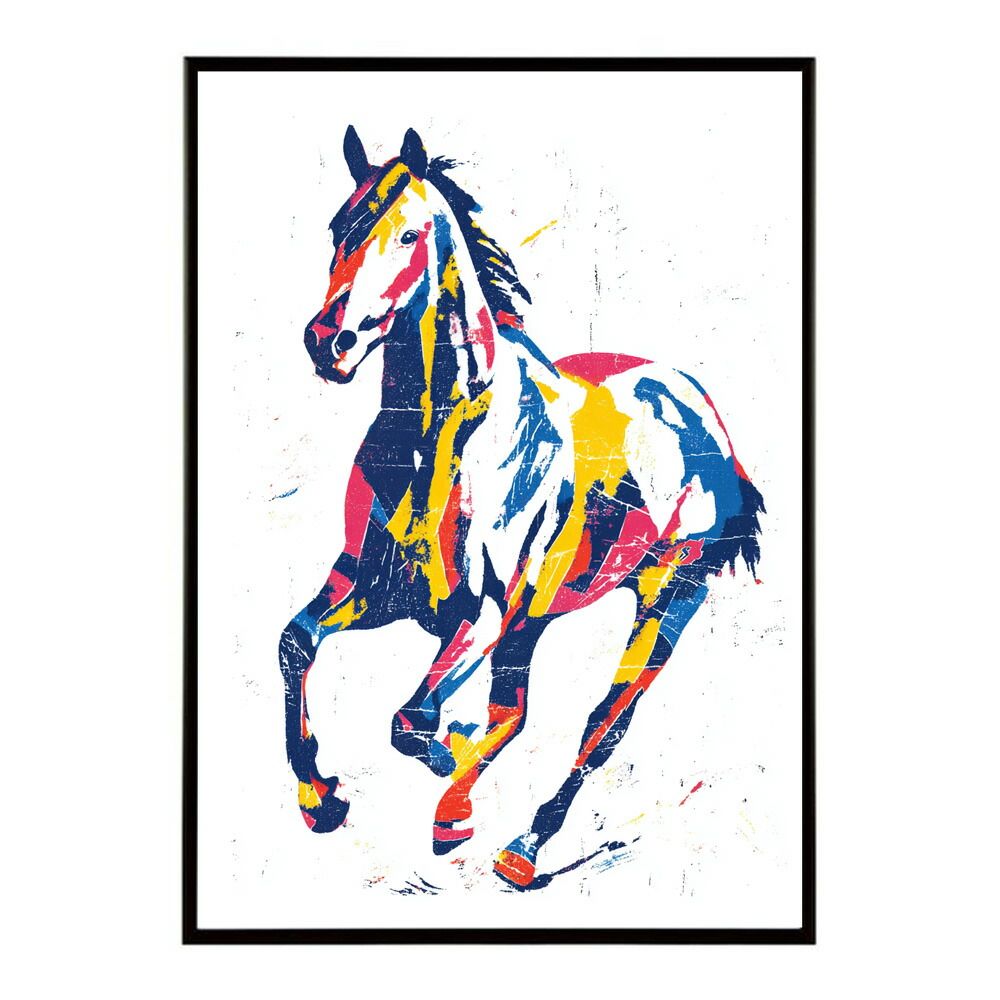OKタケオ様専用】油絵 原画 一点物 馬 スタイリッシュ インテリア F8