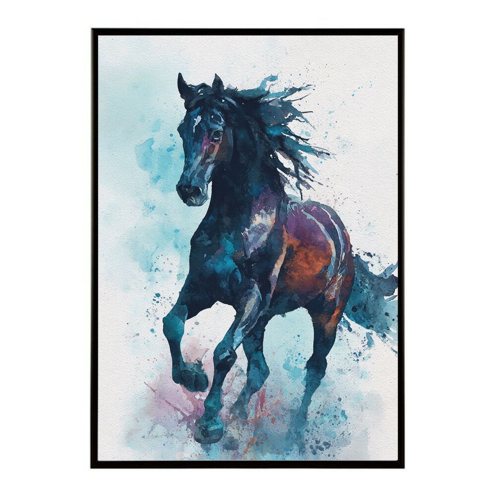 A1サイズ（約59x84cm）】【lm-poster-5815】【フレーム付き】ホース