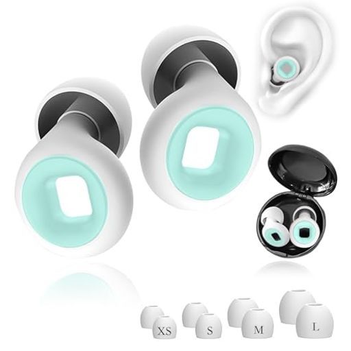 耳栓睡眠用8個(XS・S・M・Lサイズx各1セット)遮音75%ノイズ低減35db