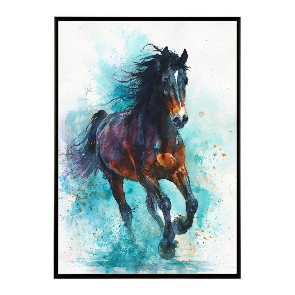 A1サイズ（約59x84cm）】【lm-poster-7440】【フレーム付き】馬 ホース