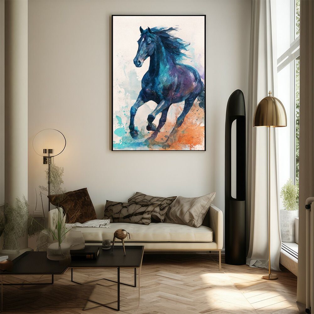 B1サイズ（約73x103cm）】【lm-poster-7442】【フレーム付き】馬