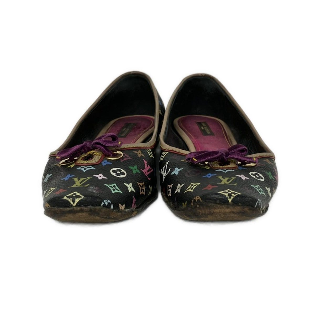 LOUIS VUITTON(ルイヴィトン) フラットシューズ 37 レディース - 黒