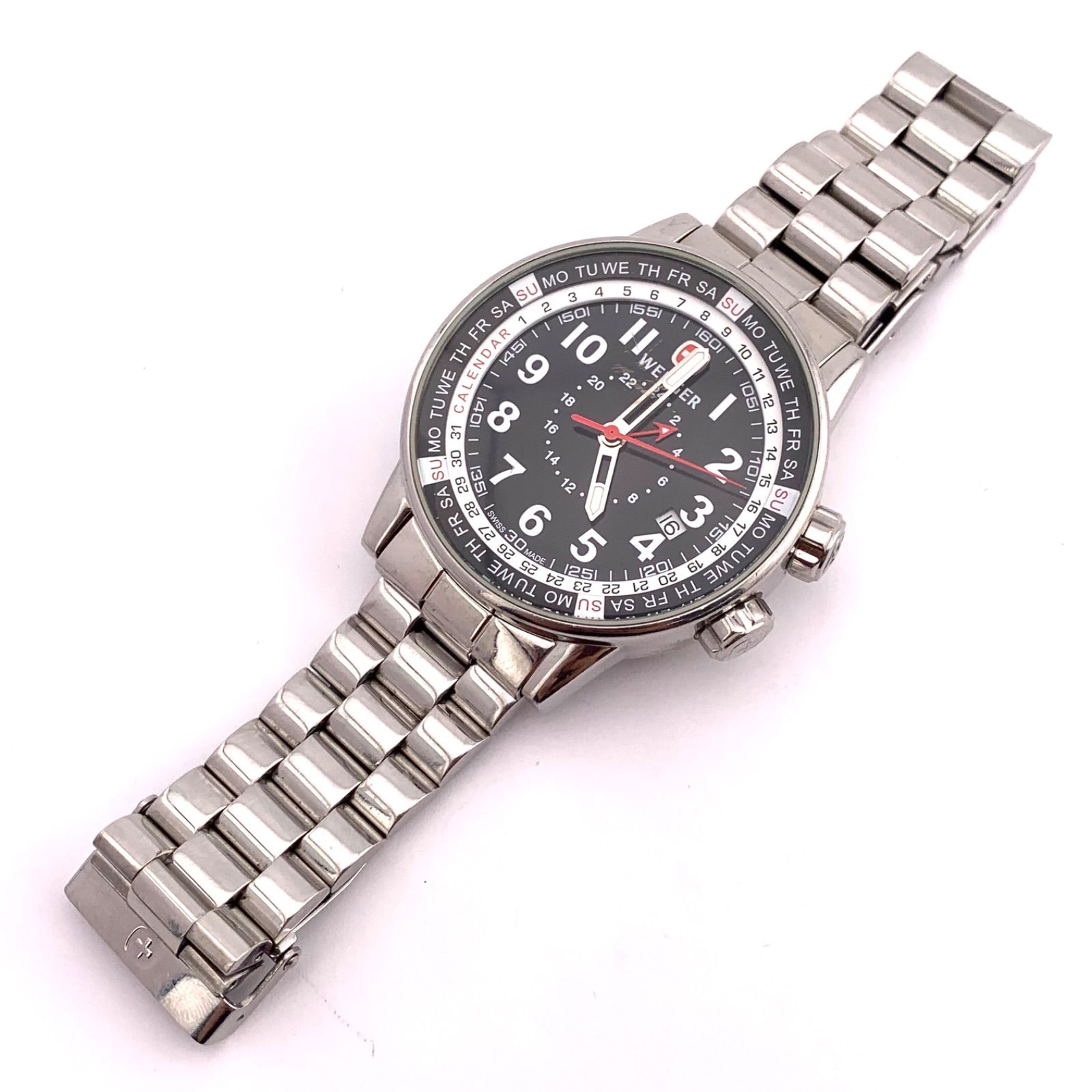 ジャンク】Wenger 7473X/T デュアルタイム 腕時計 100m - メルカリ