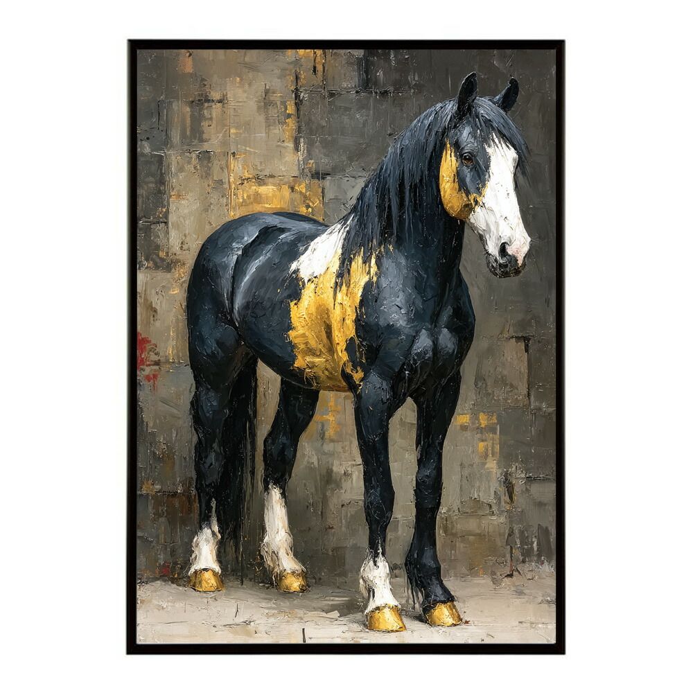 A1サイズ（約59x84cm）】【lm-poster-7465】【フレーム付き】馬 ホース