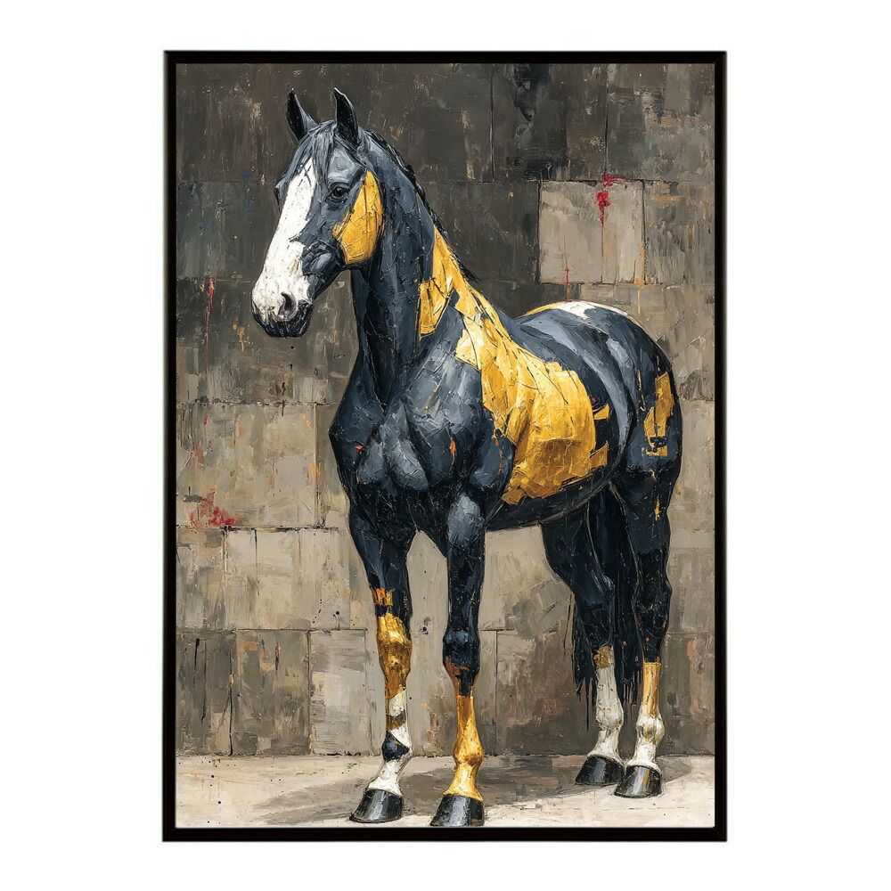 A2サイズ（約42x59cm）】【lm-poster-7479】【フレーム付き】馬 ホース