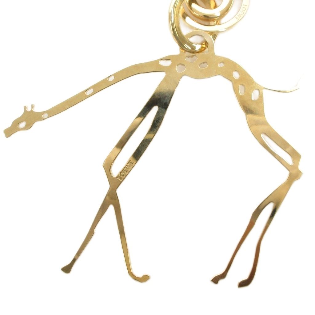 ロエベ LOEWE ジラフ キリン チャーム キーリング キーホルダー ロゴ