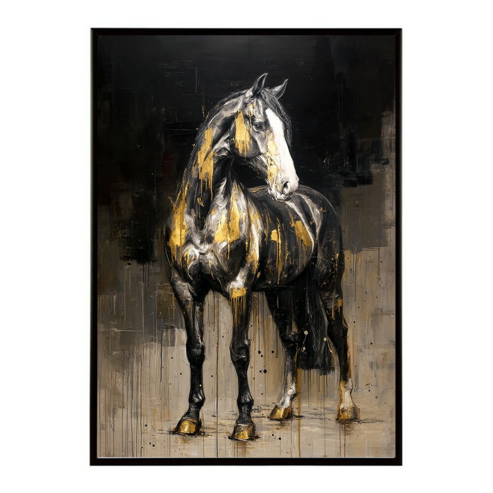 A4サイズ（約21x30cm）】【lm-poster-7500】【フレーム付き】馬 ホース
