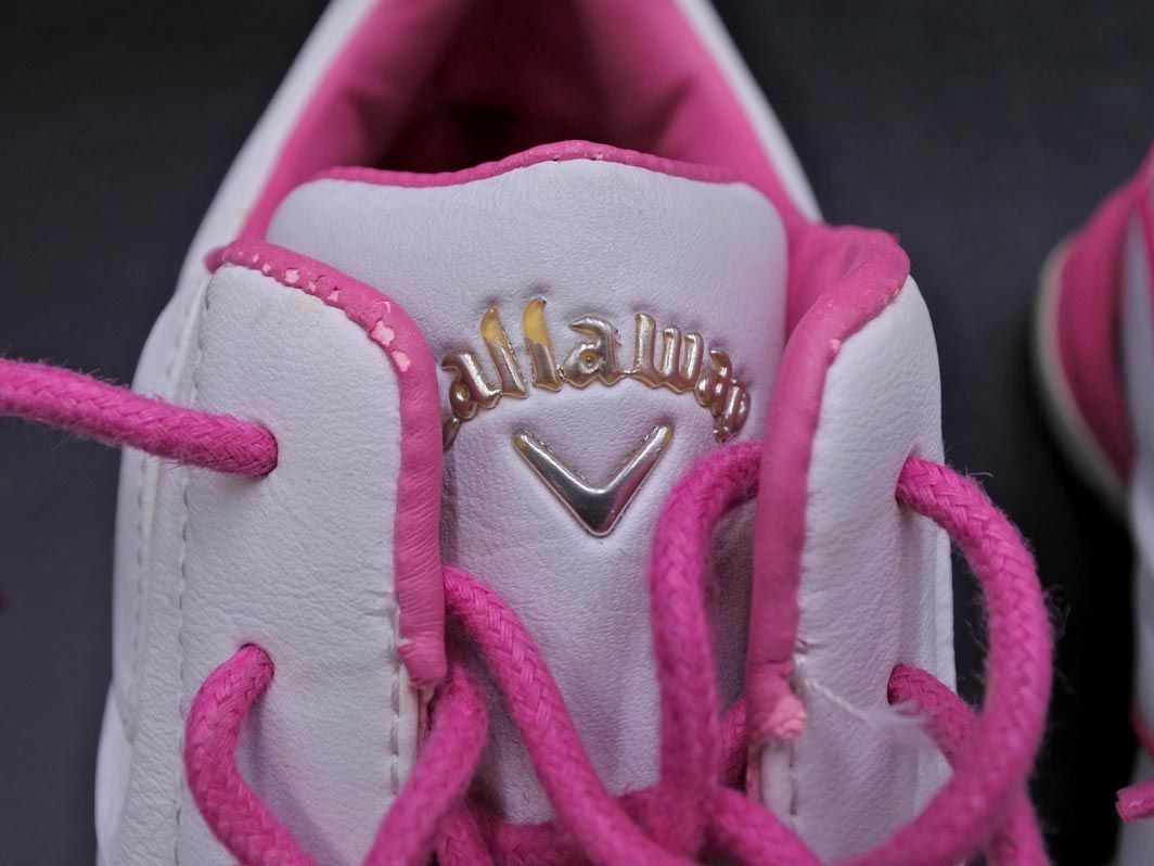 Callaway キャロウェイ スパイク ゴルフ シューズ size24/白xピンク