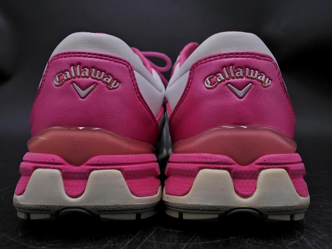 Callaway キャロウェイ スパイク ゴルフ シューズ size24/白xピンク